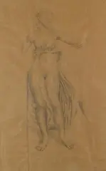 Vincenzo Gemito, Study for the Ankle Medal, 1920, Signature