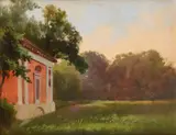 Serafino De Tivoli, Landscape with red house
