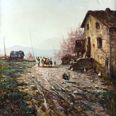 Ferruccio Rontini, Spring in Mugello, 1933, Signature and date lower right.