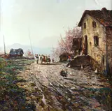 Ferruccio Rontini, Spring in Mugello, 1933, Signature and date lower right.