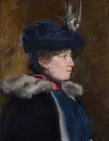 Arturo Faldi, Portrait of a Lady with Hat and Veil