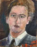 Guido Borgianni, Self-portrait, 1953, Signature and date lower right.