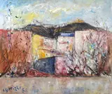 Sergio Scatizzi, Landscape, 1958, Signature and date lower left.