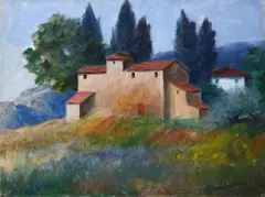 Tuscan landscape by Nino Tirinnanzi, offered May 2026