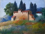 Tuscan landscape by Nino Tirinnanzi, offered May 2026