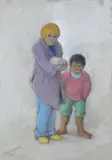 Children by Nino Tirinnanzi, Signature and date lower left., offered May 2026