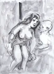 Aligi Sassu, Figure, 1987