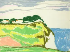 Domenico Cantatore, Landscape, 1960, Signature and date lower left.