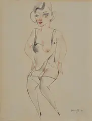 Alberto Manfredi, Female figure, 1998, Signature and date lower right.