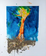 Mario Schifano, Untitled, 1993, On the back: signature. The work is registered in the General Archive of the Works of Mario Schifano