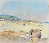 Beach by Giuseppe Casciaro, On the back: author's stamp., offered Mar 2026