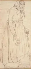 Moses Levy, Old woman, 1907, Signature and date lower right.