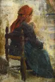 Cesare Ciani, Seated woman