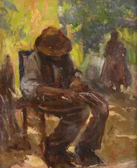 Seated man by Cesare Ciani, offered Mar 2026