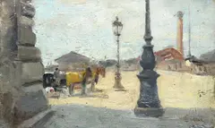 Cesare Ciani, Square with cart