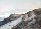 Road with shepherd and flock by Gino Romiti, offered Mar 2026