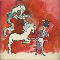 The Tamer by Mino Maccari, Mixed media on paper, offered Mar 2026