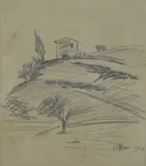 Tuscan farmhouse by Ottone Rosai, 1938, Signature and date lower right., offered Mar 2026