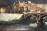 Ugo Attardi, Landscape with bridge