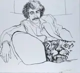 Renato Guttuso, Portrait of Bibi, Signature and dedication lower right. Certificate of provenance from Allegrini Arte Contemporanea