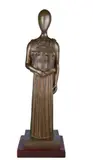 Giorgio de Chirico, The Muse of Architecture, Bronze sculpture. Signed on the base