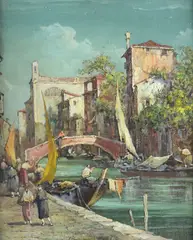 E. Zeno, Canal with bridge