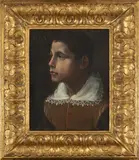 Lavinia Fontana, Portrait of a young boy at the age of twelve, 1600, Inscription at the top: "DAMAGES XII". Expertise by Dr. Caroline Pamela Murphy. This intense portrait