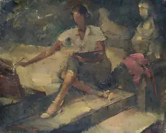 Boris Pastoukhoff, Woman painting