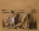Woman with dog by Louis Icart, offered Feb 2026