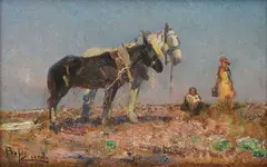 Rural scene by Beppe Ciardi, 1925, offered Feb 2026