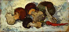 Still life with mushrooms by Giovanni Bartolena, offered Feb 2026