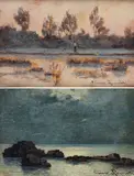 Pair of landscapes by Gino Romiti, offered Feb 2026