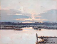 Lagoon in Maremma by Gino Romiti, 1936, Signature and date lower right., offered Feb 2026