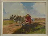 Cart with oxen by Carlo Domenici, offered Feb 2026