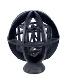 Mario Ceroli, Imbalance, 1987, Bronze sculpture