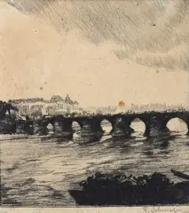Ferdinand Schmutzer, Augustus Bridge in Dresden, 1903