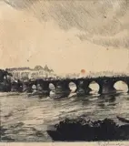 Ferdinand Schmutzer, Augustus Bridge in Dresden, 1903