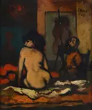 Fausto Maria Liberatore, Figure, 1979, Signature top right.