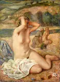 Arrigo Dreoni, On the beach, 1941, Signature and date lower right.