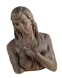 Emanuele Zambini, Repentant Eve, 1945, Terracotta sculpture.