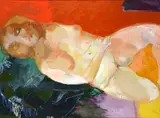 Nude of a reclining woman by Ugo Attardi, 1966, offered Feb 2026