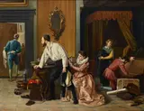 Giulio Queirolo, The escape of Bernardo Strozzi, 1883