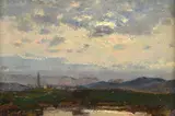 Landscape in Canove by Beppe Ciardi, 1929, offered Dec 2025