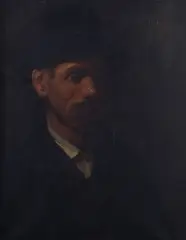 Edoardo Gordigiani, Male portrait, 1900, Signature and date top right.