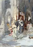 Sebastiano Guzzone, Historical scene, 1887, Signature and date lower right.