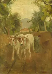 Oxen by Cesare Ciani, offered Dec 2025