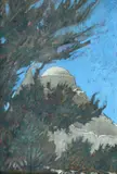 Mario Puccini, Glimpse of the dome, 1890, Signature and date lower left.