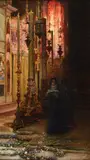 Sebastiano Guzzone, Interior of a church (Nuns in church), 1885