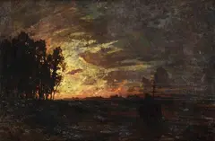 Luigi Michelacci, The Arno at the Isolotto