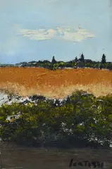 Landscape in Valdarno by Sergio Scatizzi, 1992, offered Dec 2025